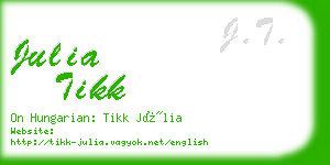 julia tikk business card